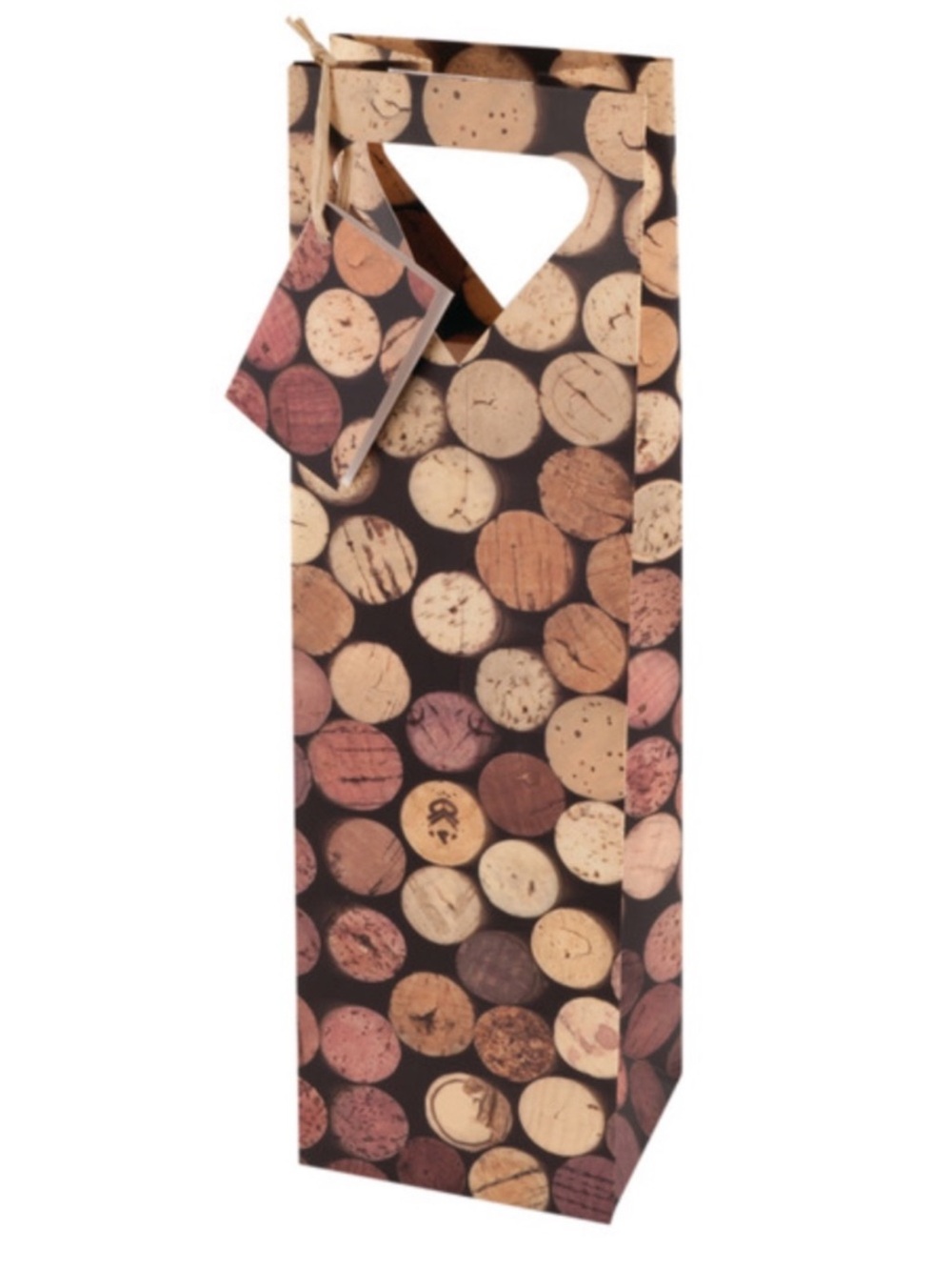 Bottle Corks Picture Print Paper Wine Gift Bag